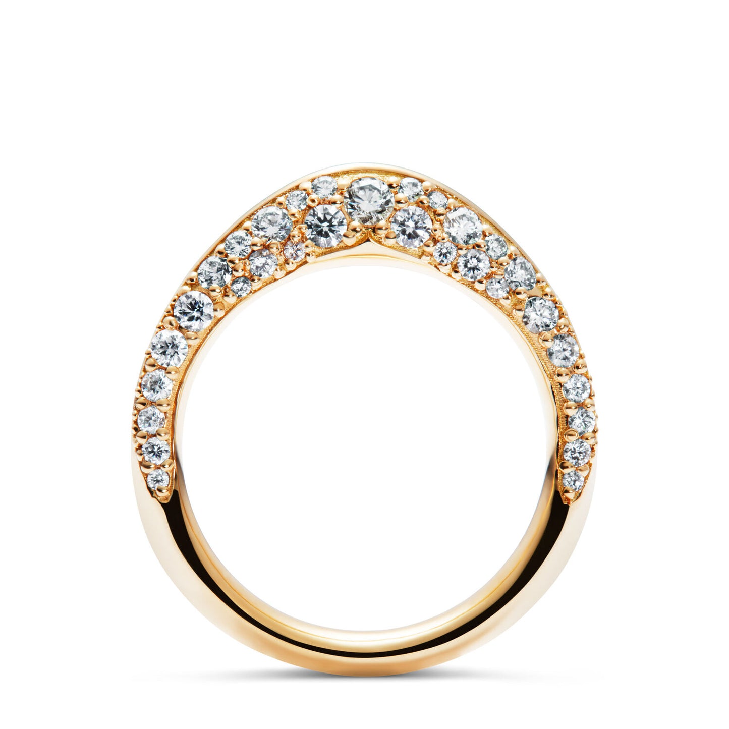 Lunar - Double Pavé Ring