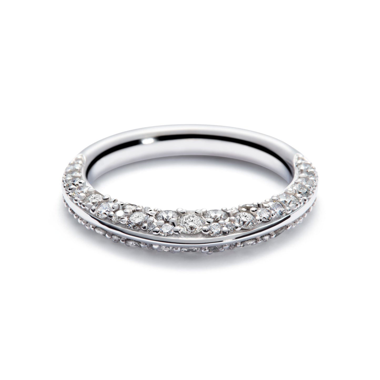 Lunar - Double Pavé Ring