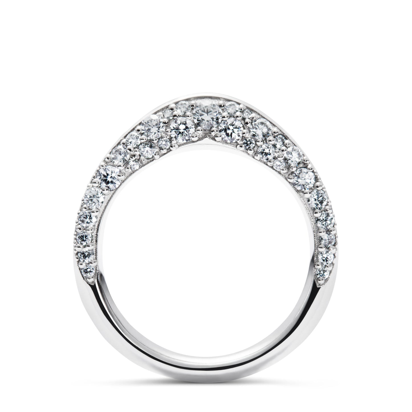 Lunar - Double Pavé Ring